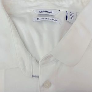 Calvin Klein‎ Jeans Men's Liquid Touch Polo, Medium White Sz Medium
